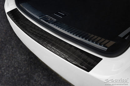 protector de parachoques trasero PORSCHE CAYENNE (92A) negro fibra de carbono