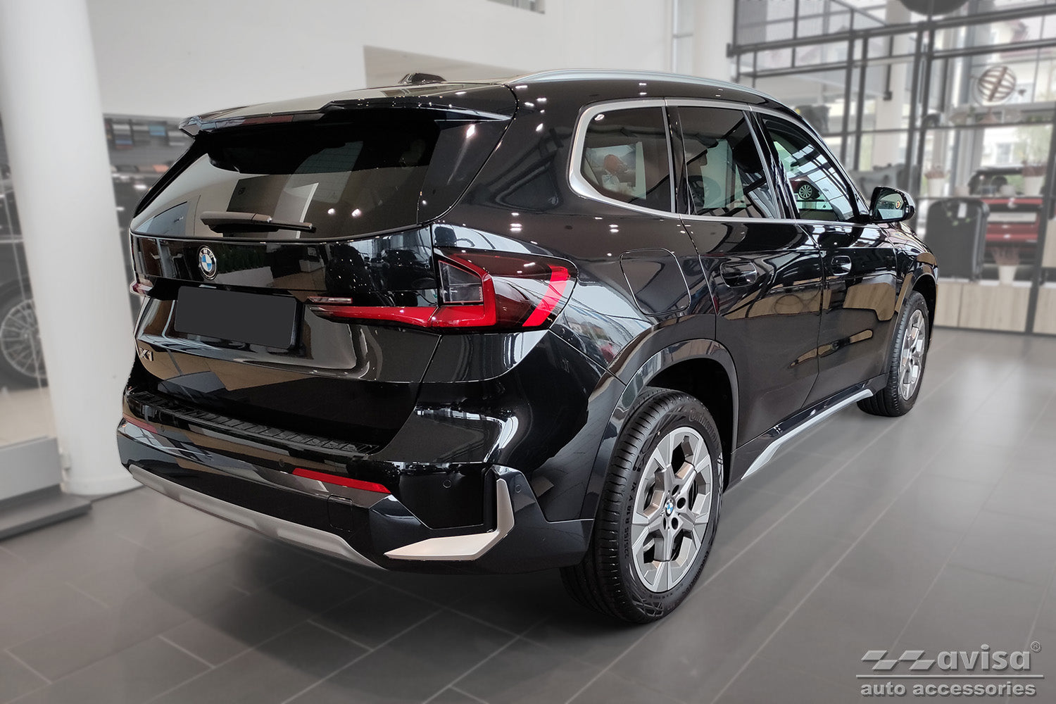 protector de parachoques trasero BMW X1 U11 negro 2022+