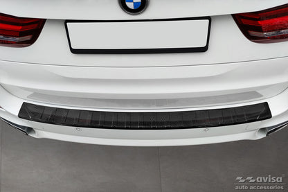 protector de parachoques trasero BMW X5 F15 fibra de carbono