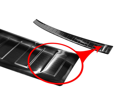 protector de parachoques trasero VW CADDY MA negro