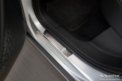 Protector umbral de puertas en relieve SKODA ENYAQ plata satinado