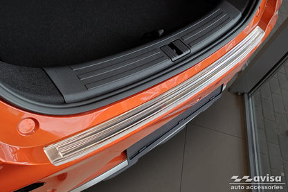 protector de parachoques trasero MG ZS plata satinado 2019-24