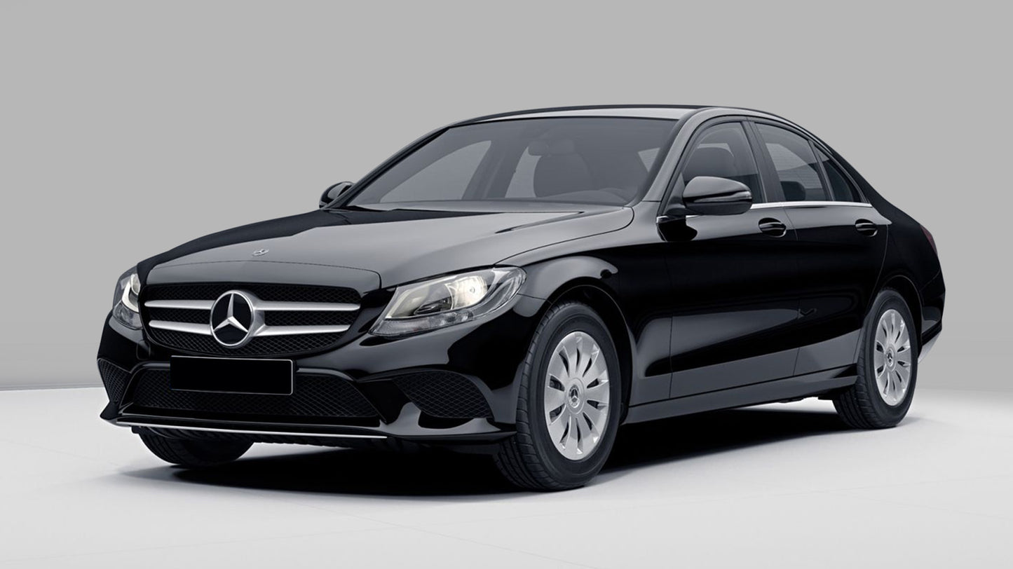 protector de parachoques trasero MERCEDES CLASE C negro
