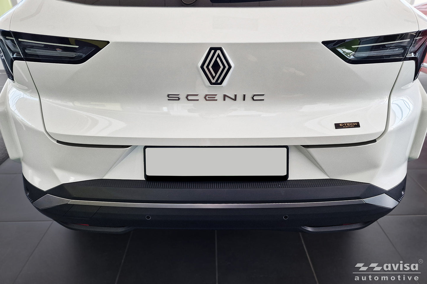 protector de parachoques trasero RENAULT SCENIC E-TECH ELECTRIC negro mate