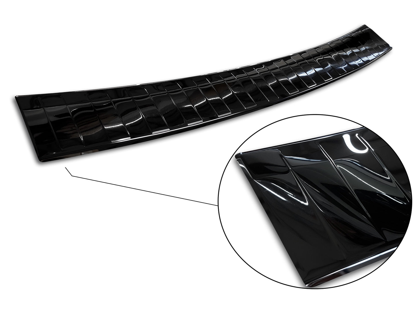 protector de parachoques trasero VOLVO V70 negro espejo