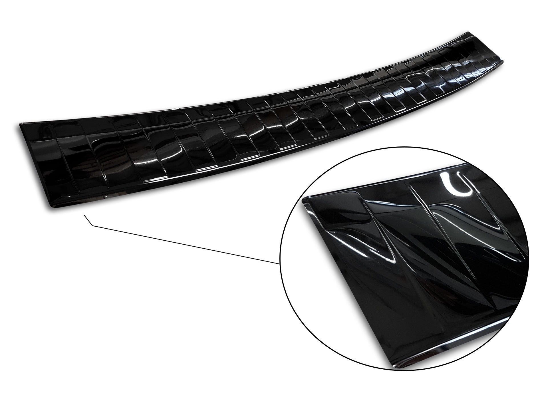 protector de parachoques trasero VOLVO V70 negro espejo