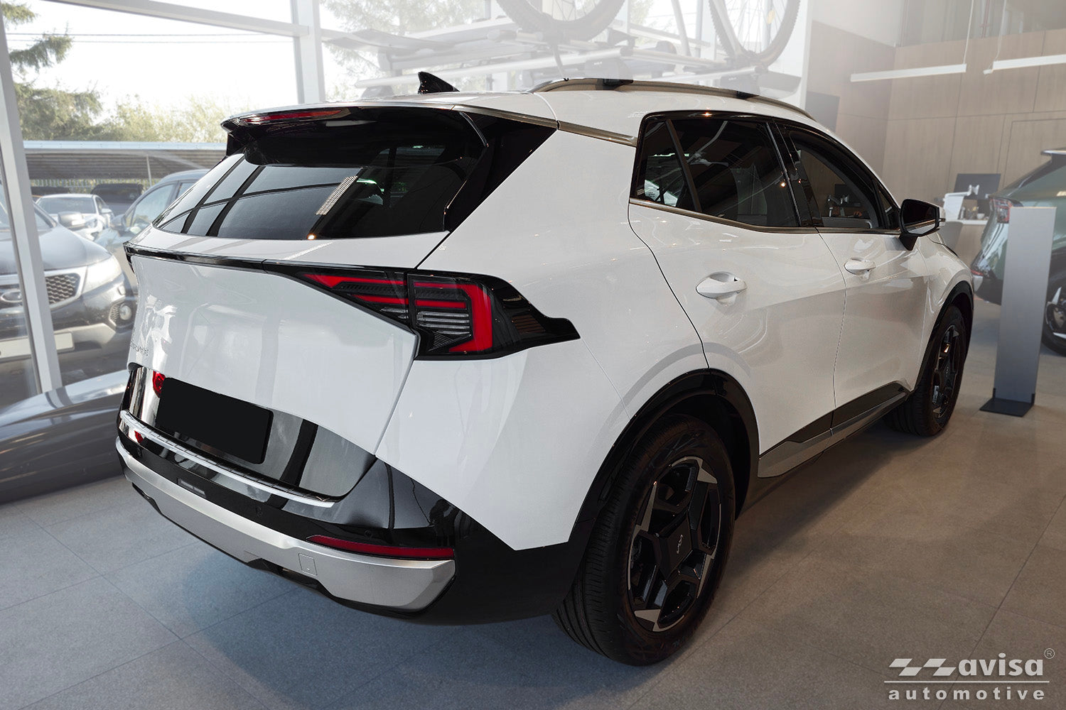 protector de parachoques trasero KIA SPORTAGE plata satinado 2025+