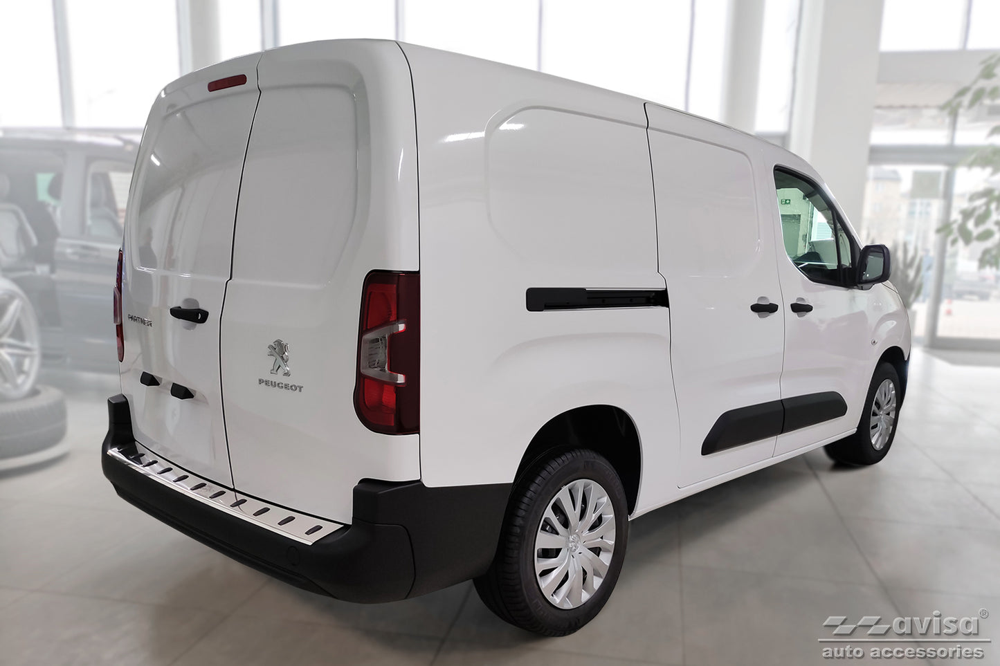 protector de parachoques trasero TOYOTA PROACE CITY plata satinado