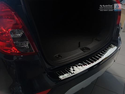 protector de parachoques trasero OPEL MOKKA X plata espejo