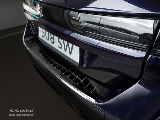 protector de parachoques trasero PEUGEOT 508 SW negro 2018-2023+