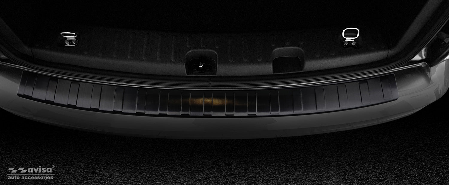 protector de parachoques trasero VW CADDY negro