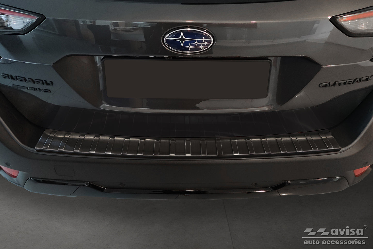 protector de parachoques trasero SUBARU OUTBACK (BT) negro