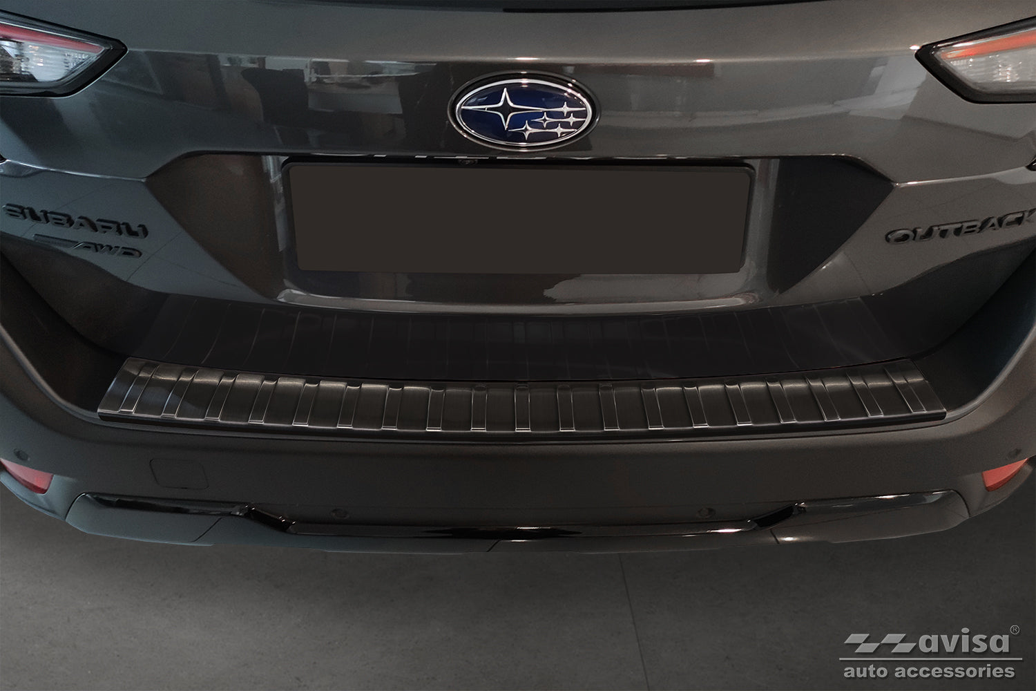 protector de parachoques trasero SUBARU OUTBACK (BT) negro