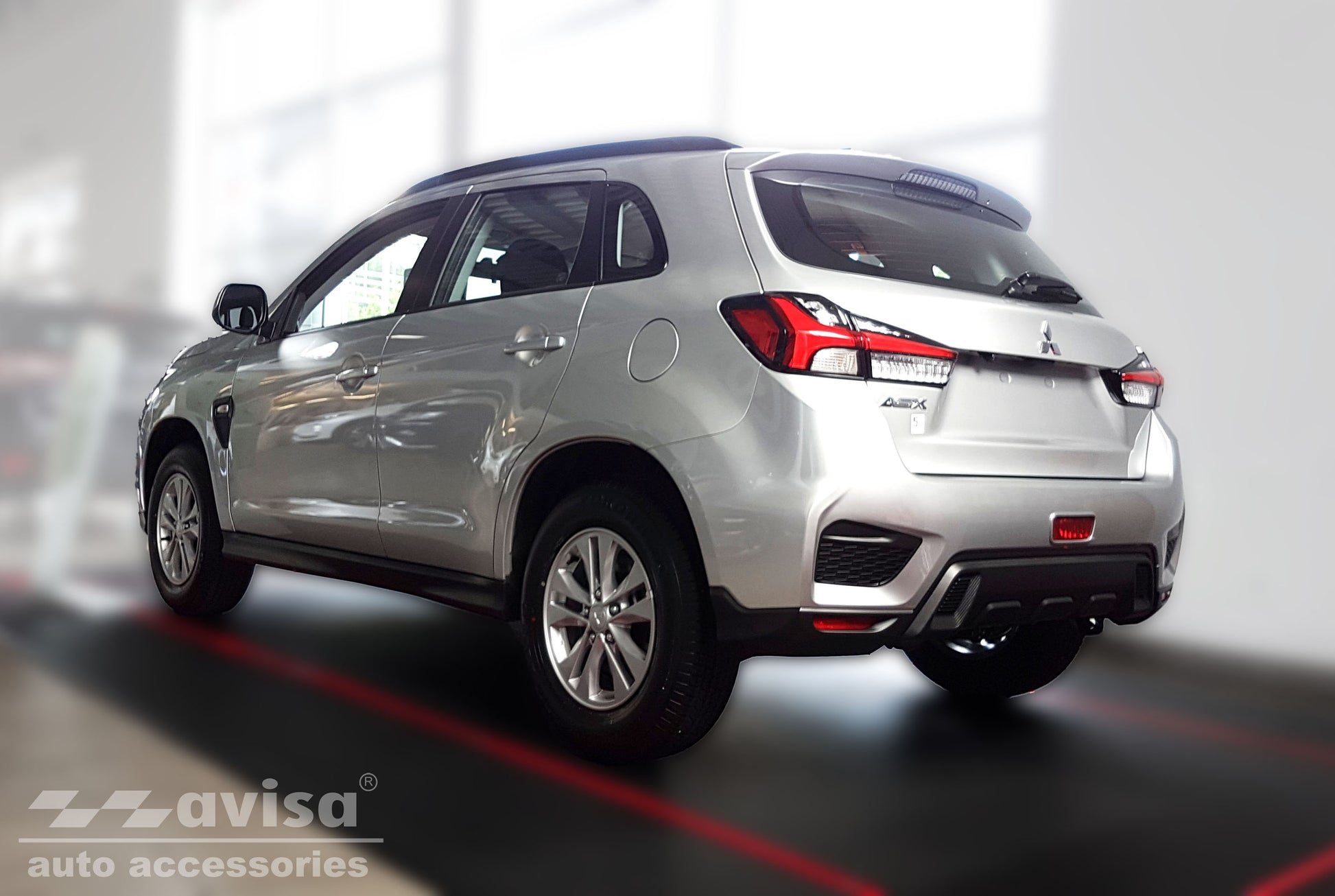 protector de parachoques trasero MITSUBISHI ASX crossover negro