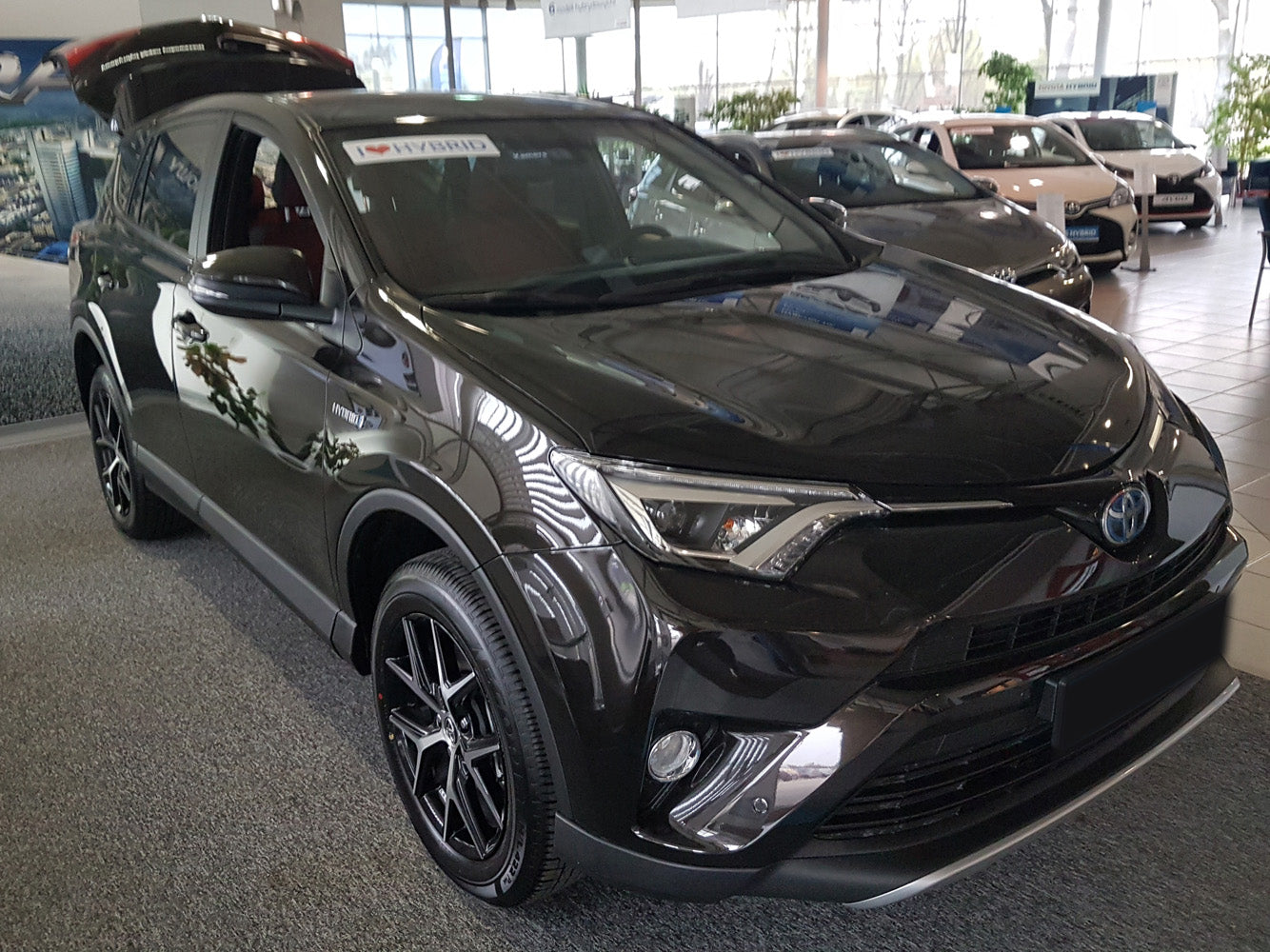 protector de parachoques trasero TOYOTA RAV4 negro