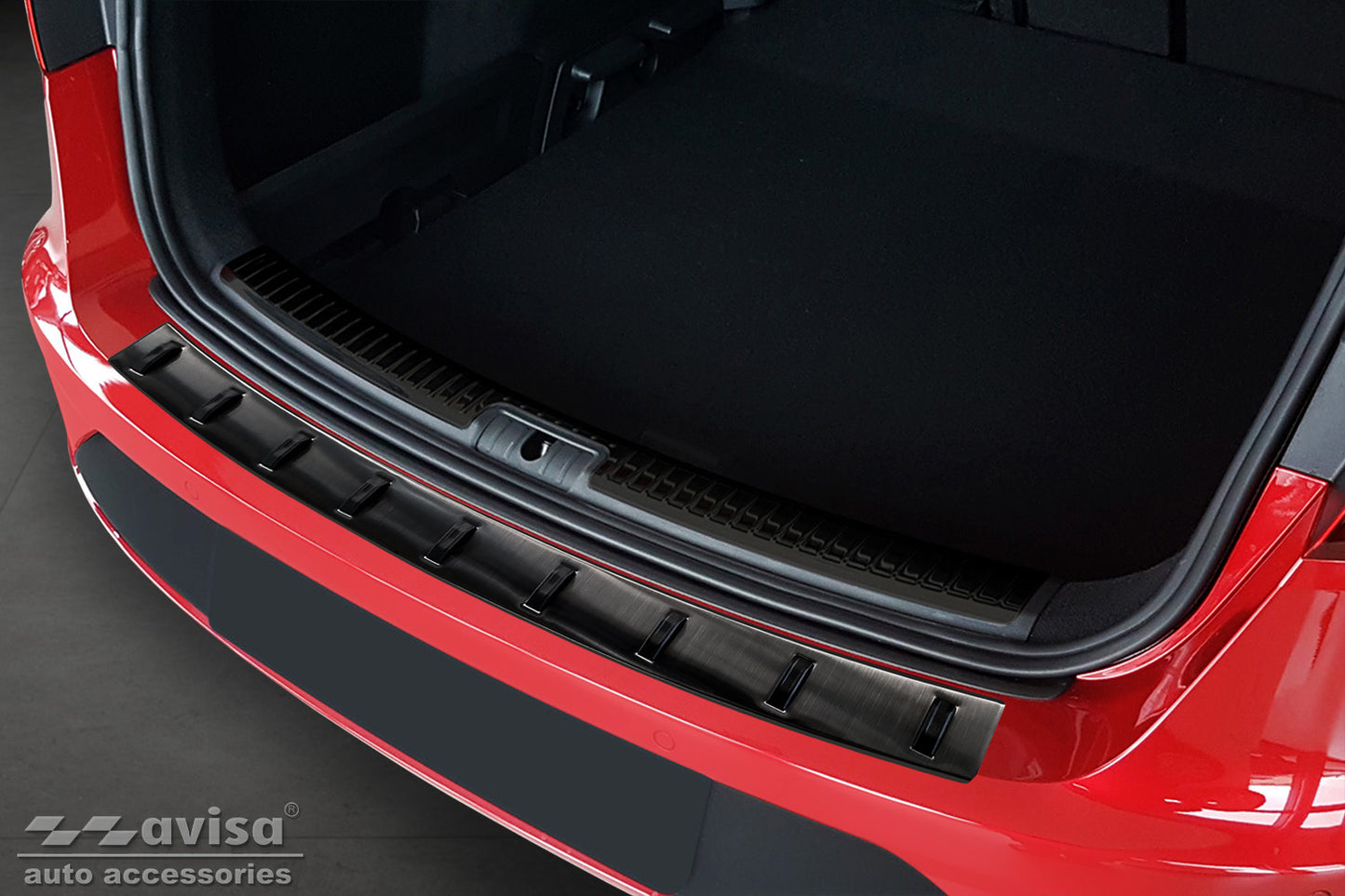 protector de parachoques trasero SEAT LEON (5F) negro