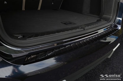 protector de parachoques trasero BMW iX3 (G08) negro
