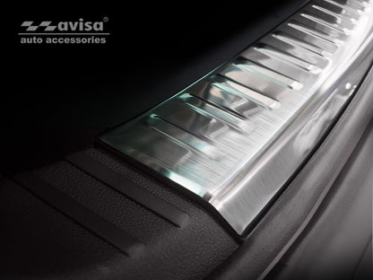protector de parachoques trasero SKODA KODIAQ crossover plata satinado