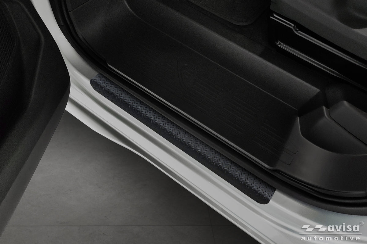 Protector umbral de puertas patrón grano VW MULTIVAN T7 negro mate