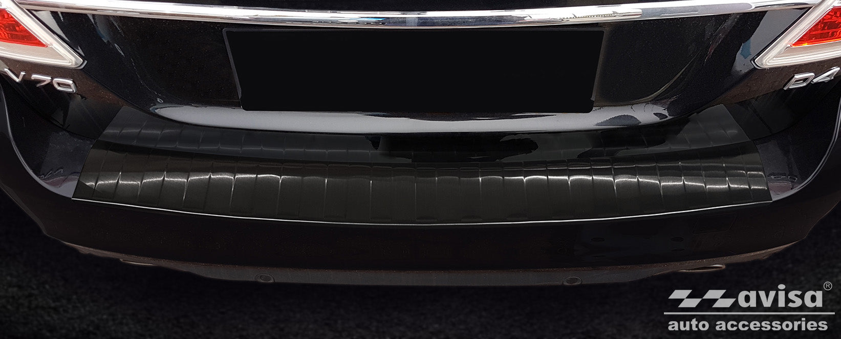 protector de parachoques trasero VOLVO V60 combi negro 2018+