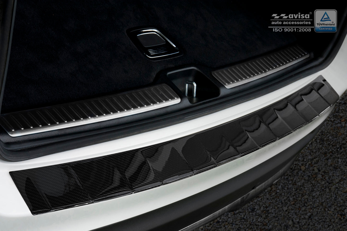 protector de parachoques trasero MERCEDES GLC negro 2015+