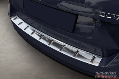 protector de parachoques trasero SKODA OCTAVIA combi plata 2016-19