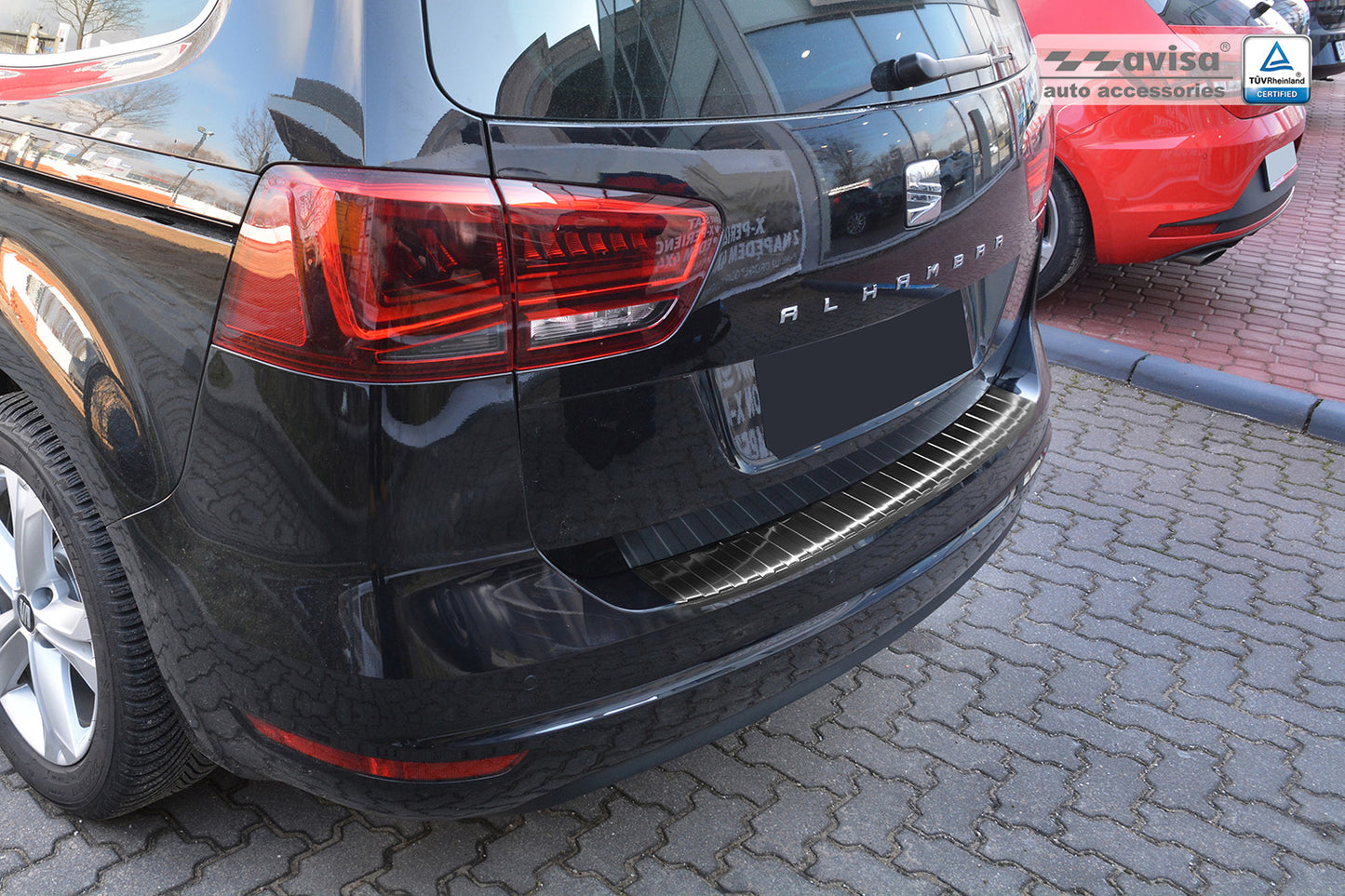 protector de parachoques trasero SEAT ALHAMBRA negro