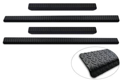 Protector umbral de puertas patrón grano FORD TRANSIT CUSTOM negro mate