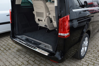 protector de parachoques trasero MERCEDES CLASE V W447 plata espejo 2014-2024+
