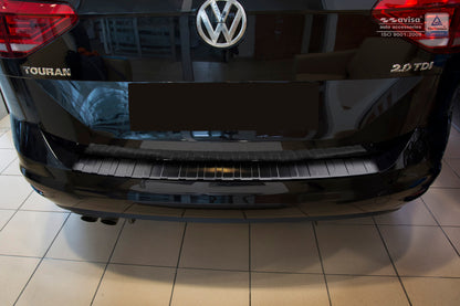 protector de parachoques trasero VW TOURAN R-line negro