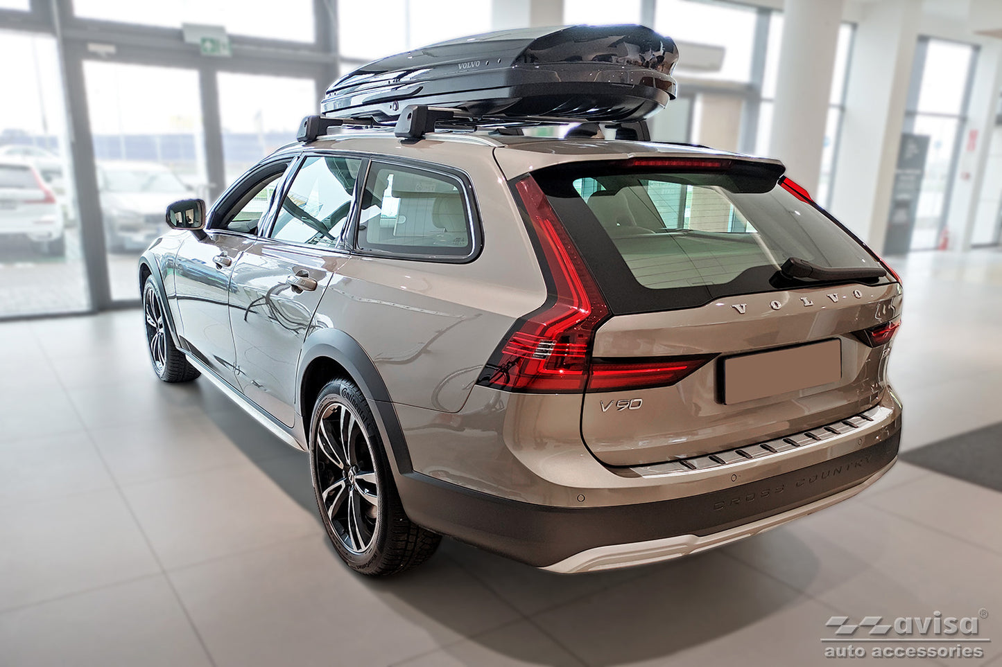 protector de parachoques trasero VOLVO V90 Cross Country plata