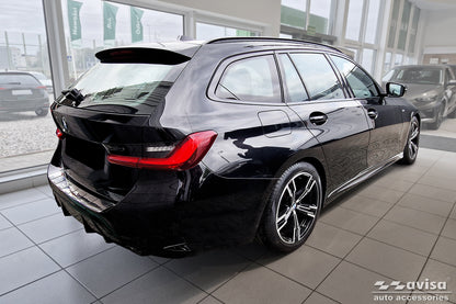 protector de parachoques trasero BMW 3 G21 plata satinado