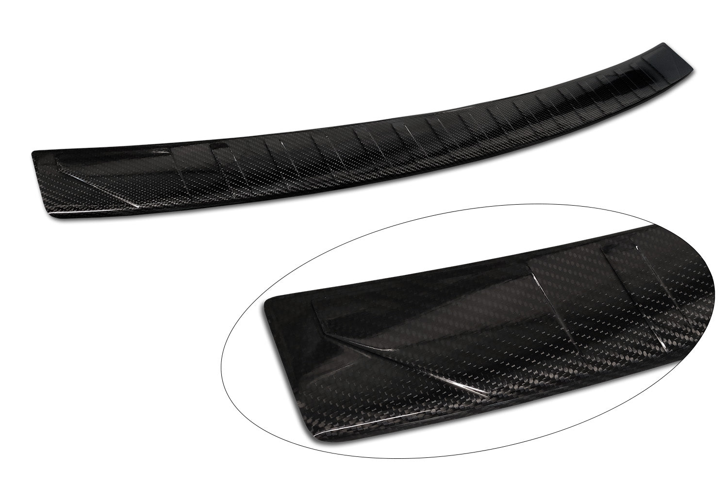 protector de parachoques trasero BMW X5 F15 fibra de carbono