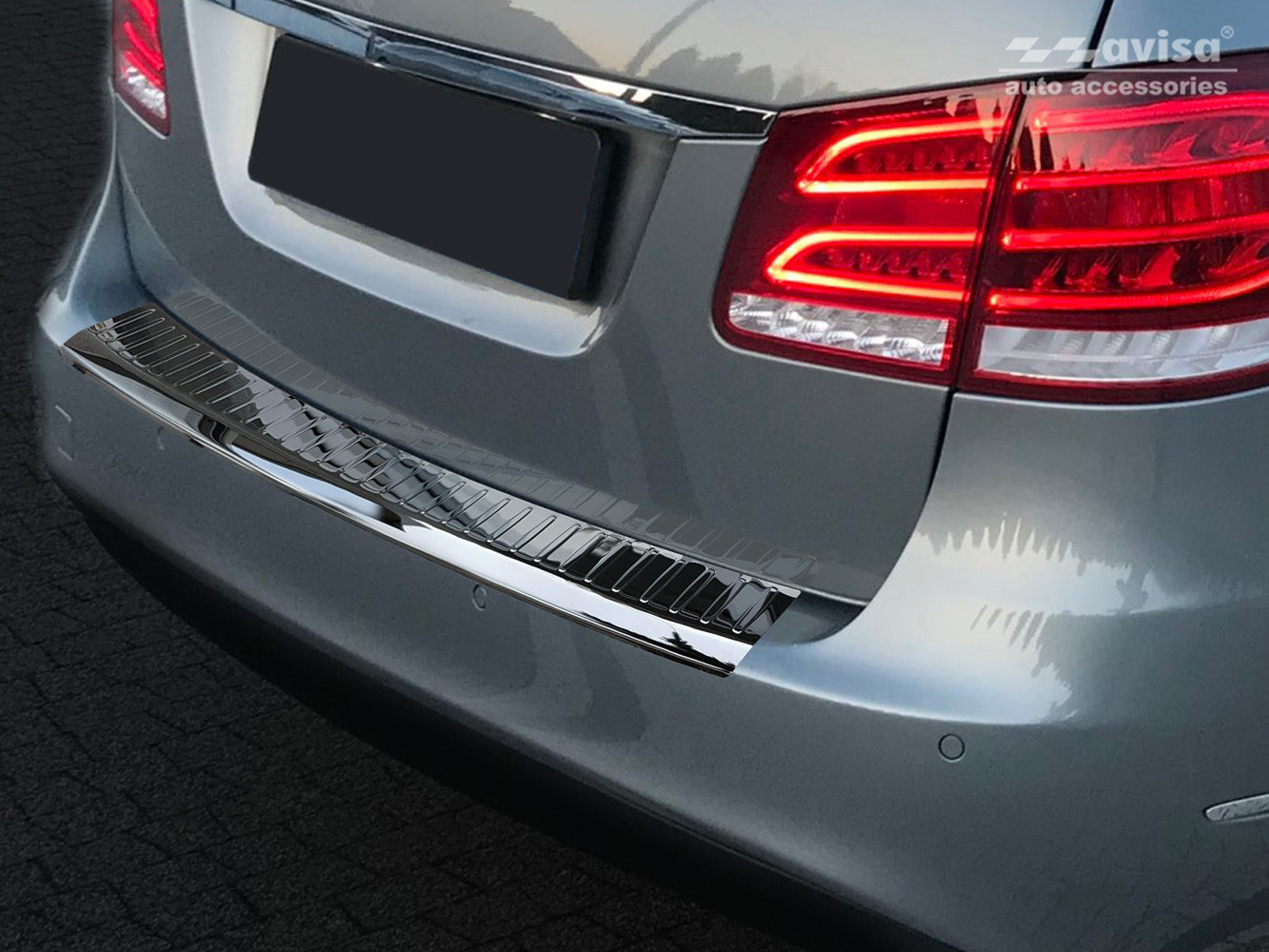 protector de parachoques trasero MERCEDES CLASE E W212 negro espejo
