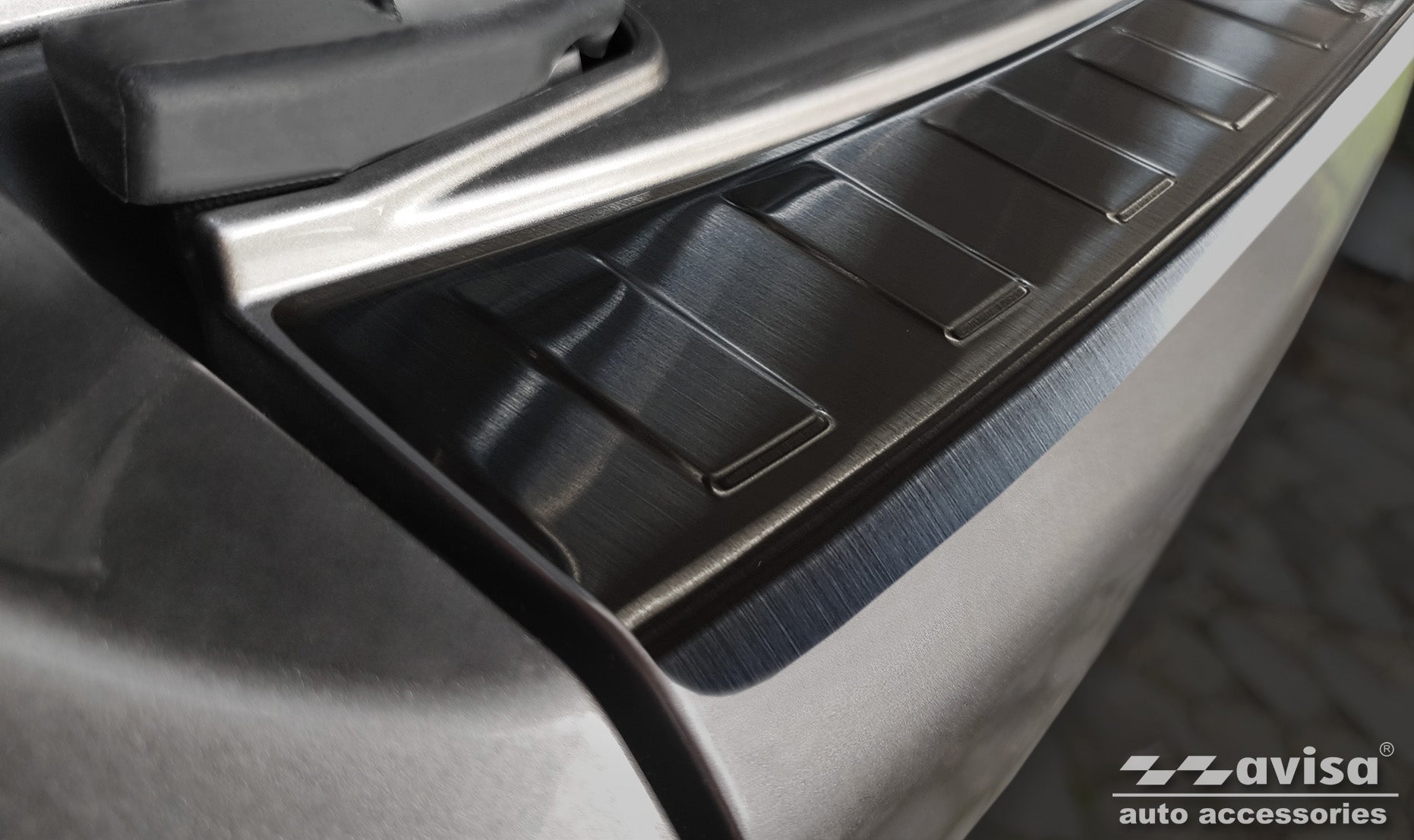 protector de parachoques trasero PEUGEOT 4007 negro