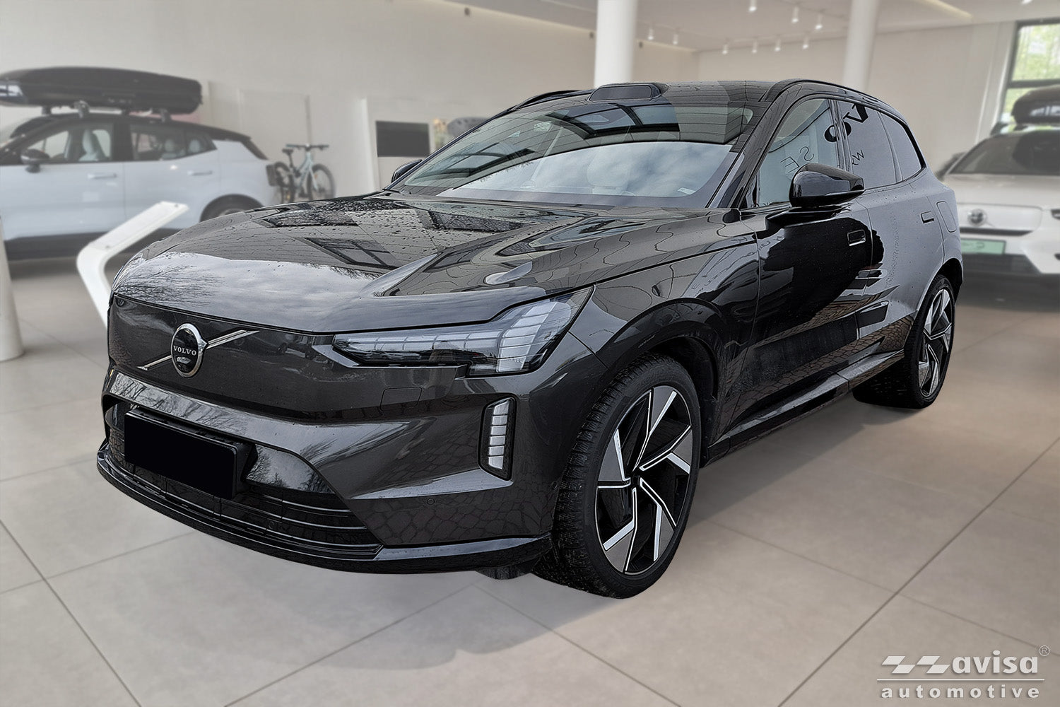 protector de parachoques trasero VOLVO EX 90 plata satinado