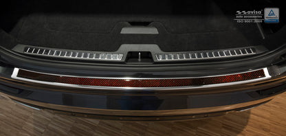 protector de parachoques trasero VOLVO XC90 espejo acero, rojo&negro fibra de carbono
