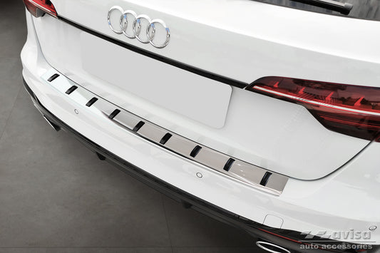 protector de parachoques trasero AUDI A4 B9 Avant plata satinado