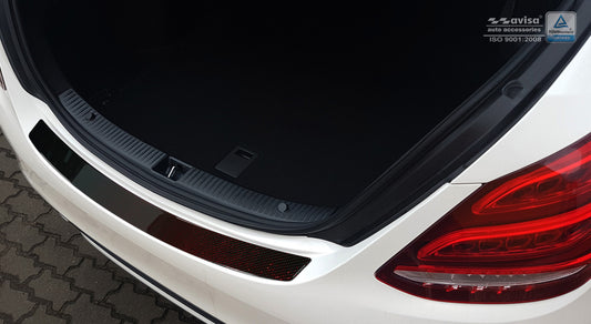 protector de parachoques trasero MERCEDES CLASE C W205 rojo / negro