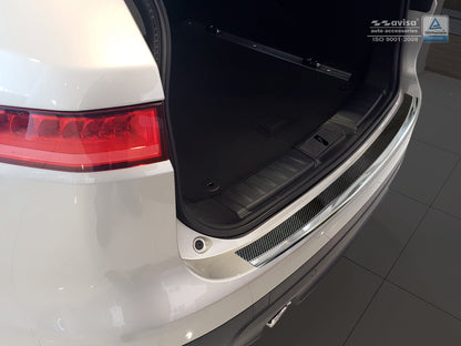 protector de parachoques trasero JAGUAR F-PACE espejo acero,negro fibra de carbono