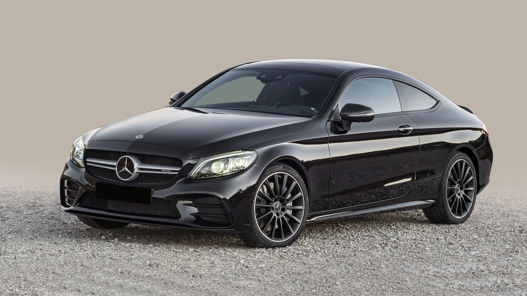 protector de parachoques trasero MERCEDES CLASE C C205 negro