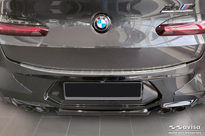 protector de parachoques trasero BMW X4 (G02/F98) plata satinado
