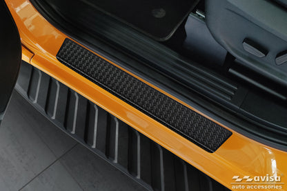 Protector umbral de puertaspatrón grano VW AMAROK negro mate