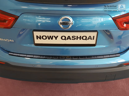protector de parachoques trasero NISSAN QASHQAI crossover negro 2017-21
