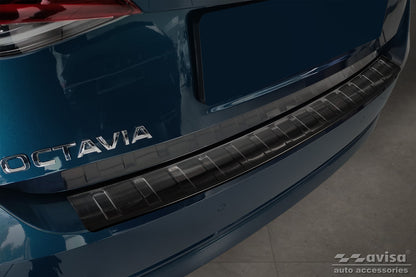 protector de parachoques trasero SKODA OCTAVIA liftback negro