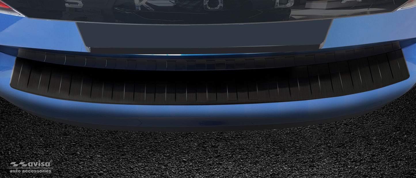 protector de parachoques trasero SKODA KAMIQ crossover negro 2019-24+