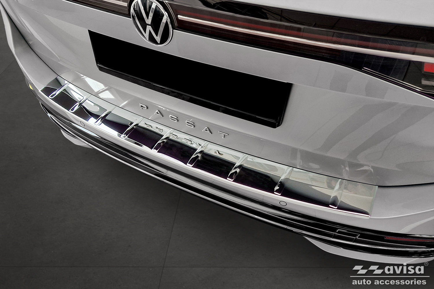 protector de parachoques trasero VW PASSAT B9 VARIANT plata espejo