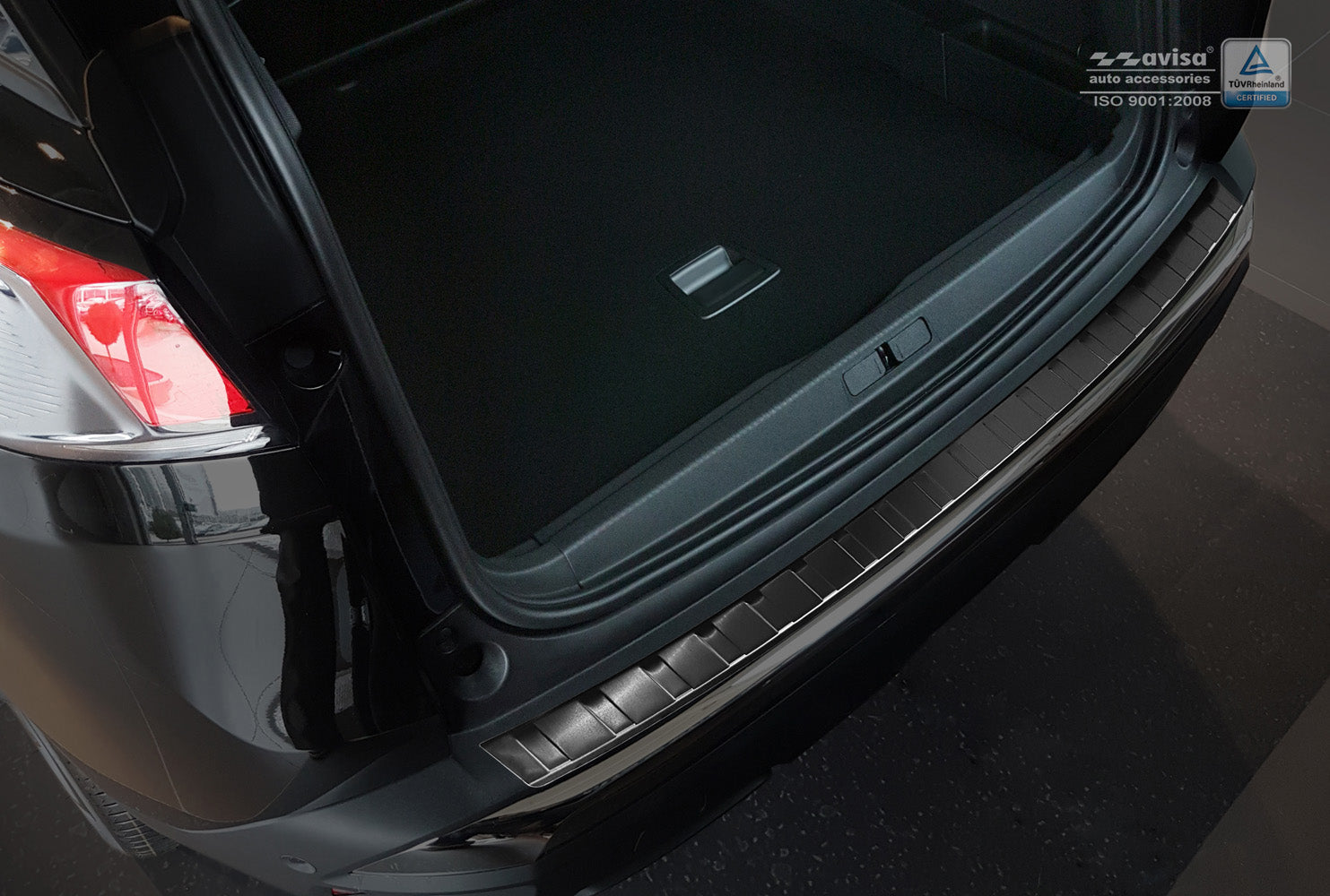 protector de parachoques trasero PEUGEOT 3008 crossover negro