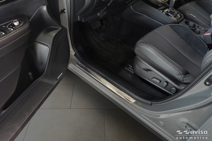 Protector umbral de puertas en relieve SUBARU FORESTER plata satinado