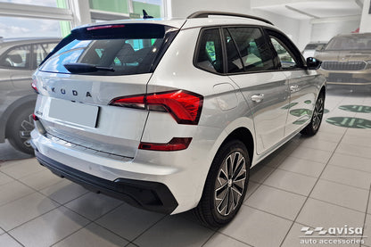 protector de parachoques trasero SKODA KAMIQ crossover plata satinado
